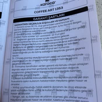 Karaca Garanti Hizmetinde Fatura Zorunluluğu Mağduriyeti