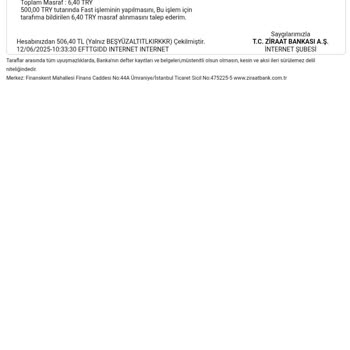 Ziraat Bankasında İsim Yanlışlığı Nedeniyle EFT Havalesi Sorunu