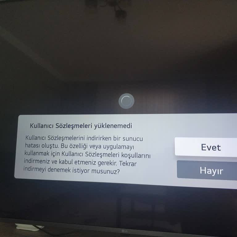 LG Televizyonumuzda Uygulama Ve Kullanıcı Sözleşmesi Sorunu Çözülemiyor