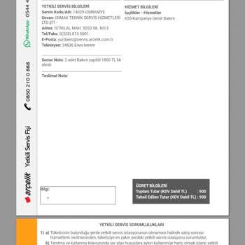 Arçelik Klima Bakımı Sonrası Arıza Ve Servis İlgisizliği Mağduriyet Yaşattı