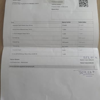 A101 Kapıda'dan Eksik Ve Yanlış Gramajlı Ürün Teslimatı, Para İadesi Yapılmıyor!