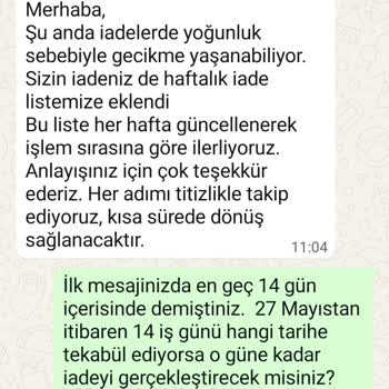 Baraka Concept Teslimat Ve İade Sürecinde Yaşanan Mağduriyet