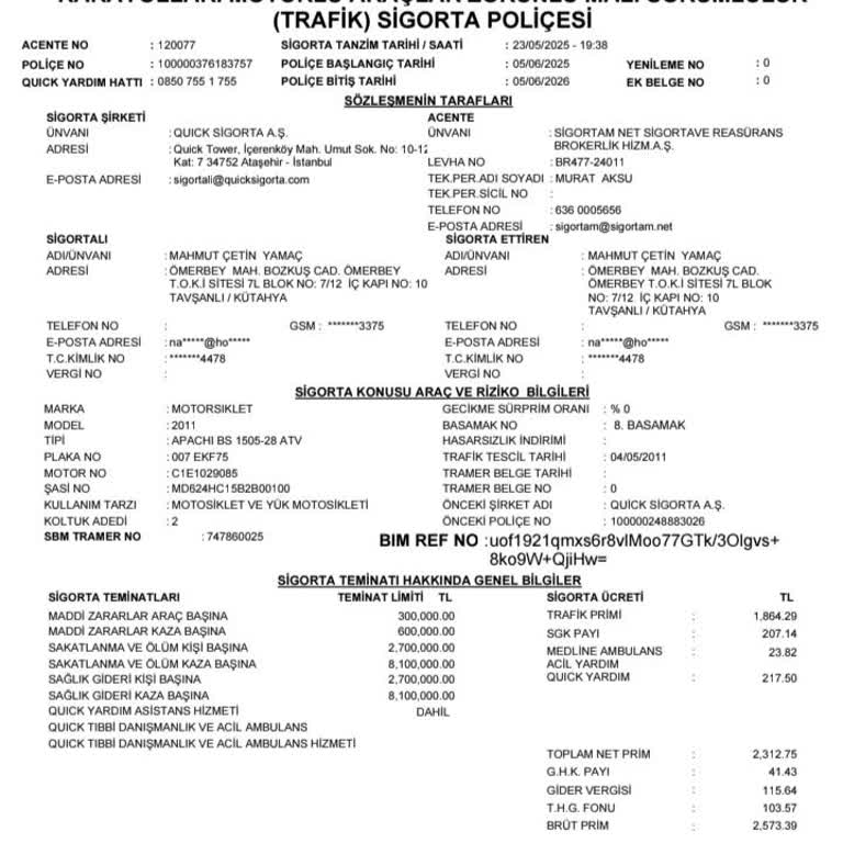Sigortam.net'ten Alınan İndirim Kodunun İadesi Yapılmadı
