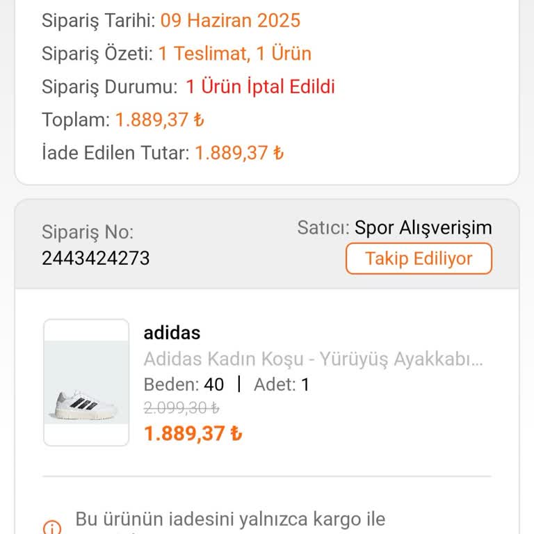 FLOdan İptal Edilen Ürünün Ücreti Kartıma İade Edilmedi