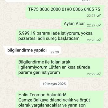 Siparişim Sonrası Muhatap Bulamıyor Paramı Geri Alamıyorum