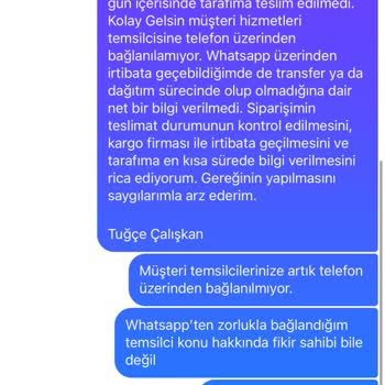 Teslimat Gecikmesi Ve Yetersiz Müşteri Hizmetleri Deneyimi