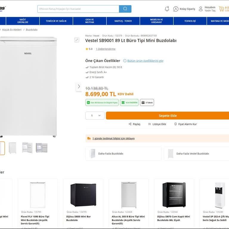 Satın Alınan Mini Buzdolabının Enerji Sınıfı Farklı Geldi