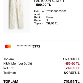 H&M Siparişim İade Edildi Fiyat İki Katına Çıktı