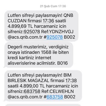 Sahte Site Üzerinden Yapılan İşlemde QNB'nin Olumsuz Harcama İtirazı Sonucu