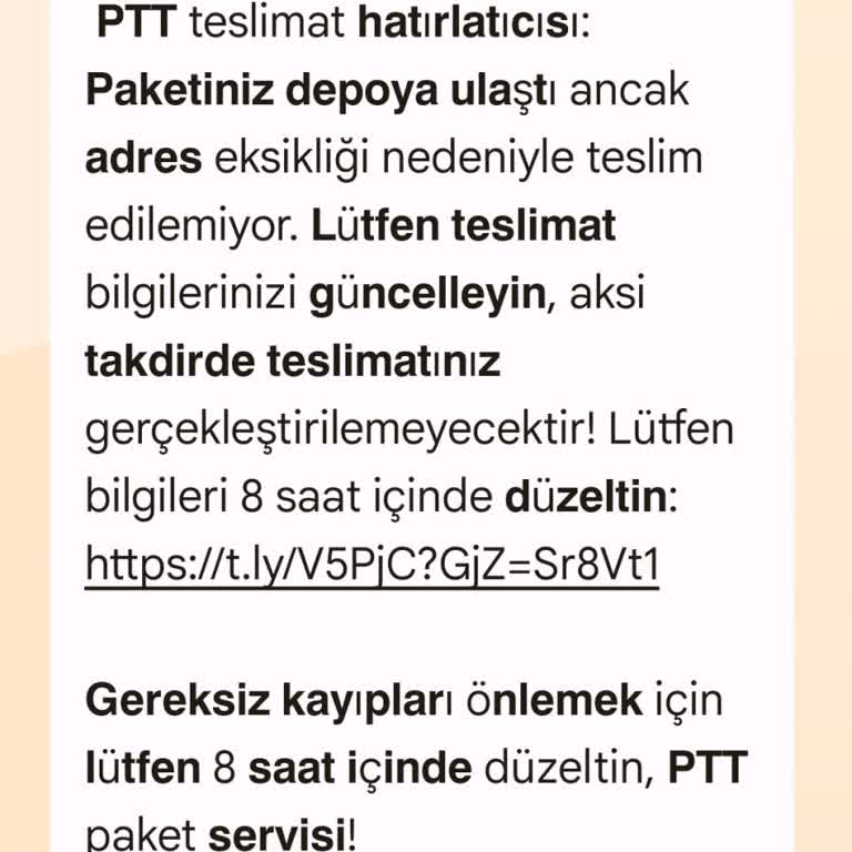 PTT Adına Gelen Sahte Mesajlar Ve Kişisel Veri Güvenliği Endişesi