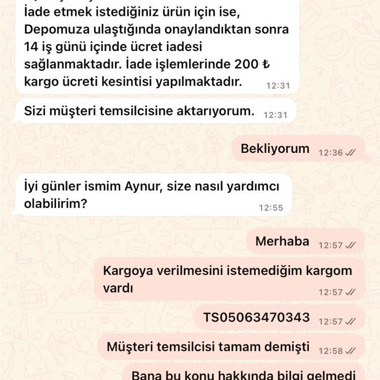 Ücret İadesi Ve Bilgilendirme Eksikliğiyle Mağdur Oldum