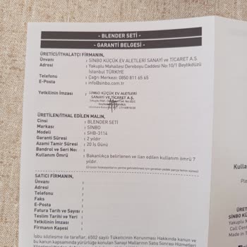 Sinbo Shb-3114 Ürünüm Çalışmıyor Müşteri Hizmetlerine Ulaşamıyorum