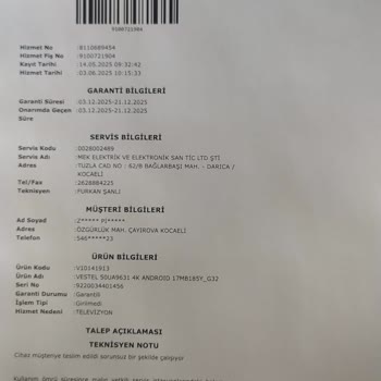 Vestel TV Sürekli Arızalanıyor, Servis Sorunu Raporlamıyor!