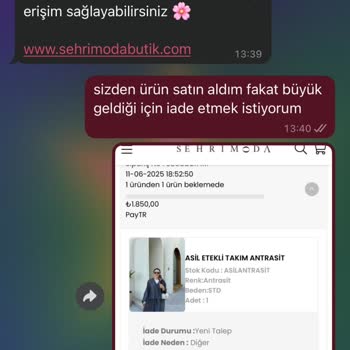 İade Talebine Olumsuz Yanıt Ve Kargo Ücreti Sorunu