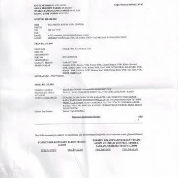 Garanti Kapsamında Tabletim Bozuldu, Ücret Talep Ediliyor!