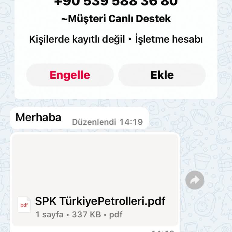 Türkiye Petrolleri Adı Kullanılarak Yapılan Sahte Yatırım Reklamları Ve Tehdit