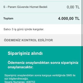 Sipariş İptal Edildi Param İade Edilmedi