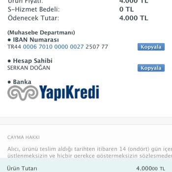 Sipariş İptal Edildi Param İade Edilmedi