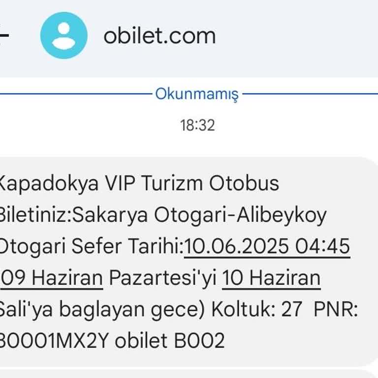 Obilet Ve Kapadokya VİB Turizm’in İletişim Eksikliği Nedeniyle Mağduriyet Ve Para İadesi Talebi