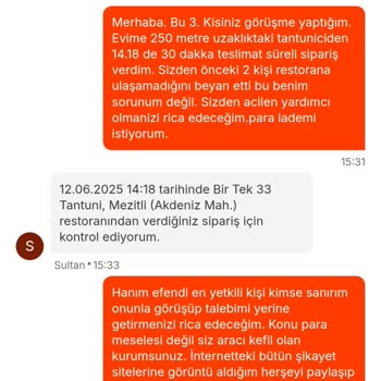 Migros Yemek'te Sipariş İptali Ve Müşteri Hizmetleri Sorunu