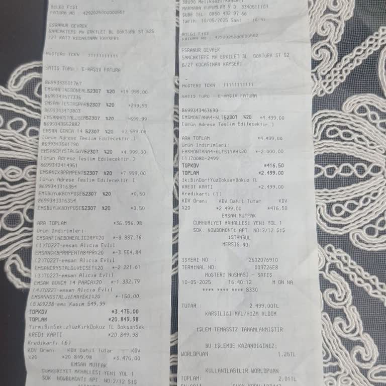 Emsan Mutfak Eksik ve Hatalı Ürün Teslimatı, İade Sorunu