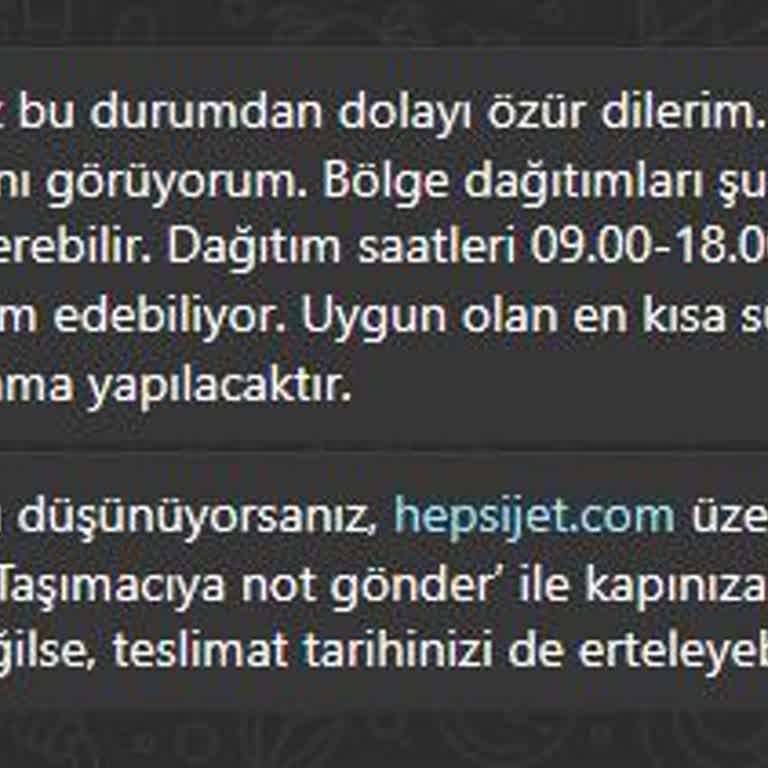 Hepsijet'in Geç Teslimatları Ve İletişim Sorunları Müşteri Memnuniyetini Zedeliyor