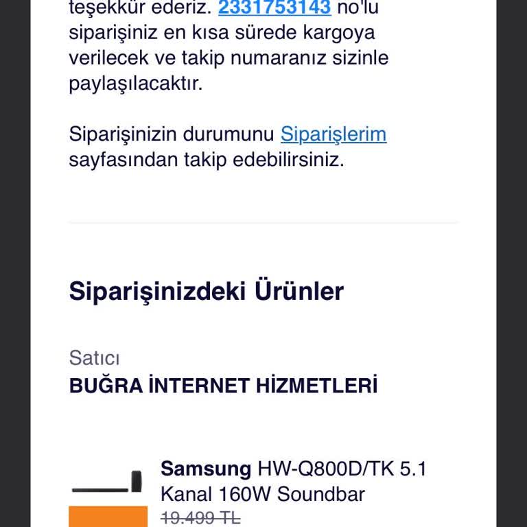 Onaylanan Siparişim Stok Yok Denilerek İptal Edildi, Hakkımın Korunmasını İstiyorum