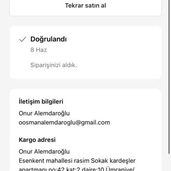 Legacy Markasından Siparişimin Teslim Edilmemesi Ve İletişim Sorunu