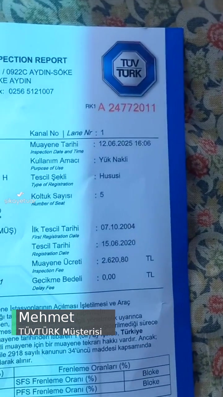 Tüvtürk Haksız Yere Araç Muayeneden Geçememek! videonun kapak resmi