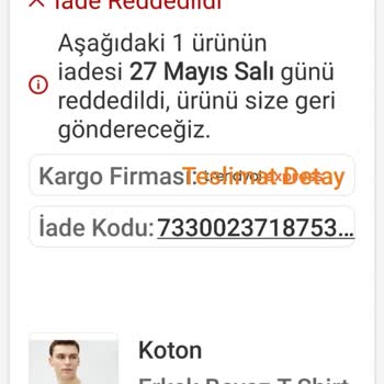 Koton İadem Haksızca Reddedildi, Mağdur Edildim!