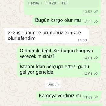Siparişin Gönderilmemesi Ve İletişim Sorunu