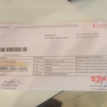 Discovery Ayakkabıda Renk Değişimi Sorunu Ve Değişim Talebine Red Cevabı