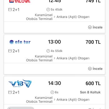 Seferler Arası Tutarsız Fiyatlandırma Hakkında Şikayet