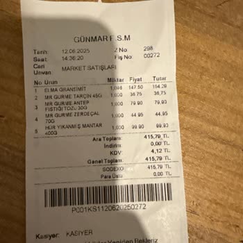 Günmar Market Mantarın Çürük Olması