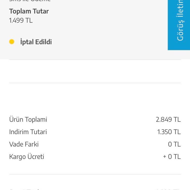 Bilgilendirme Yapılmadan Siparişim İptal Edildi, Mağdur Oldum