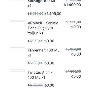 Sipariş Edilen Parfümler Yerine Alakasız Ve Yanlış Ürünler Gönderildi