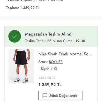 Nike Şortta Renk Solması Ve Deformasyon Mağduriyeti