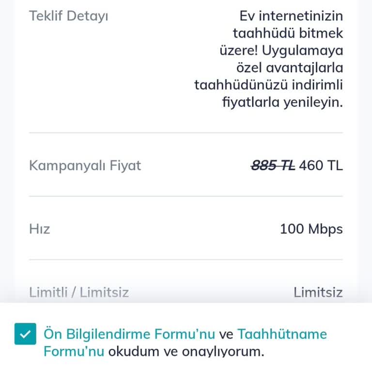Taahhüt Yenileme Sonrası Daha Uygun Fiyatlı Kampanyadan Yararlanamama Ve Mağduriyet