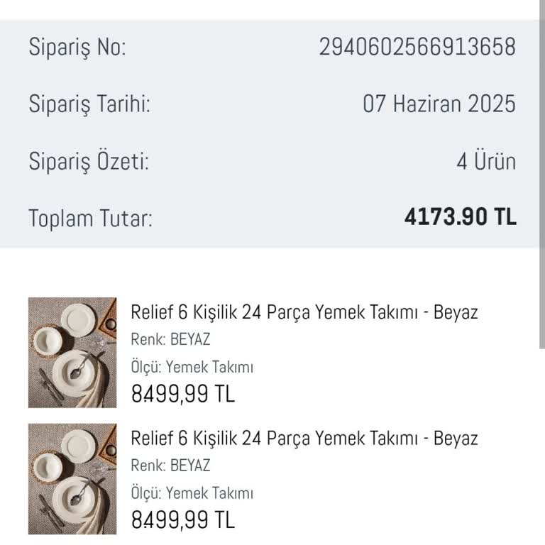 Aynı Anda Alınan Ürünler Farklı Zamanlarda Teslim Edildi