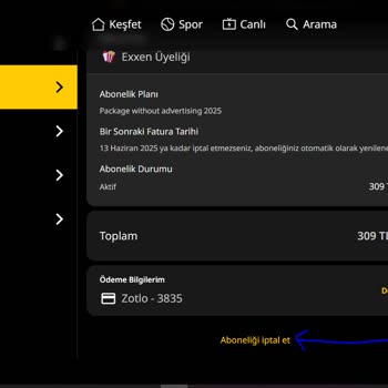 Exxen Abonelik İptalinde Kullanıcıyı Yanıltan Yönlendirmeler