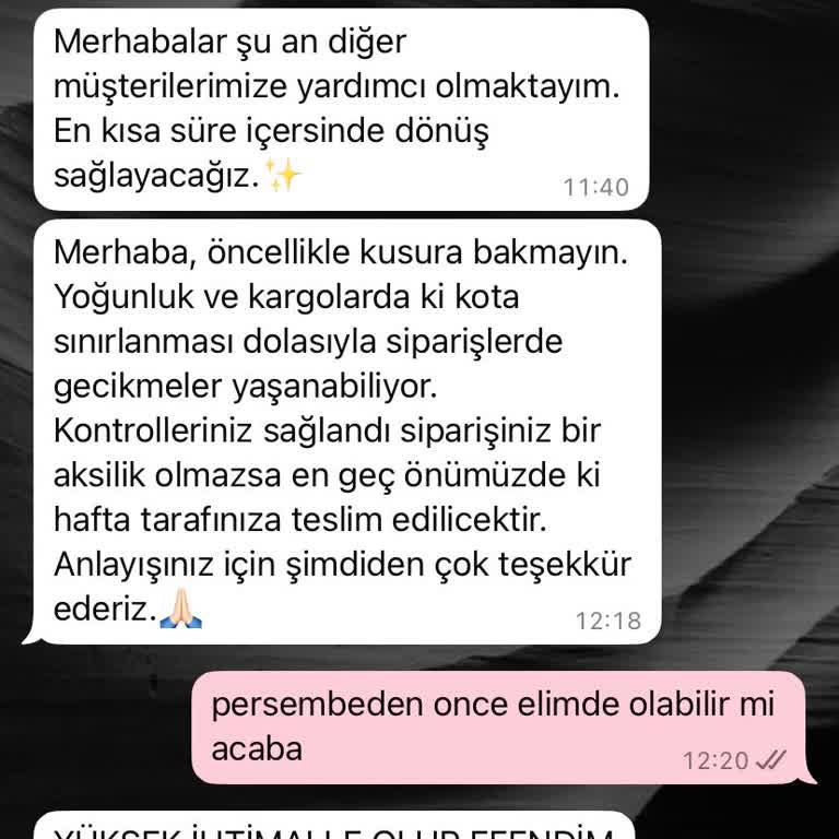 Siparişimin Sürekli Oyalaması Ve Kargoya Verilmemesi