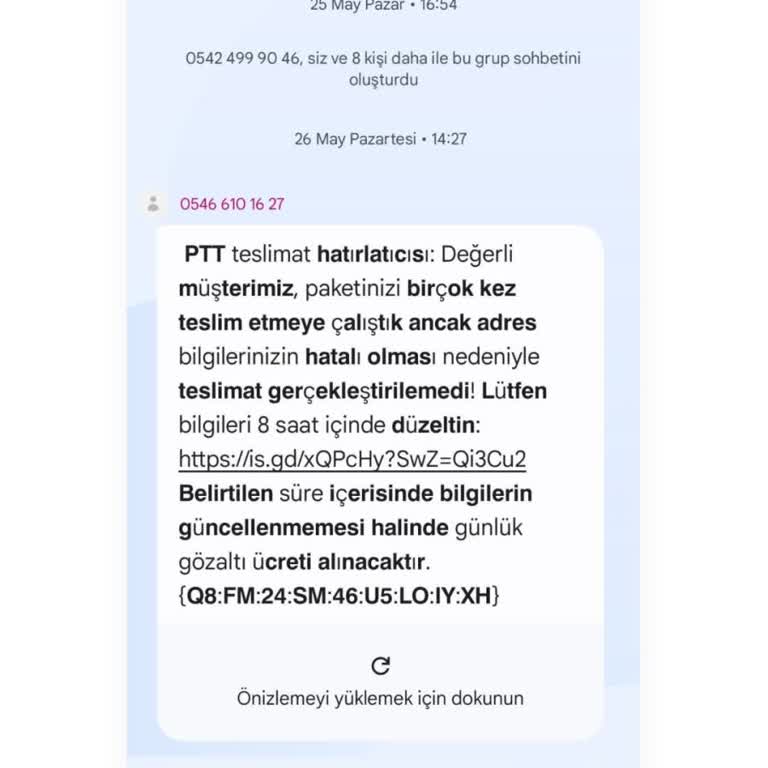 PTT Adına Gönderilen Sahte Mesajla Kişisel Veri İhlali
