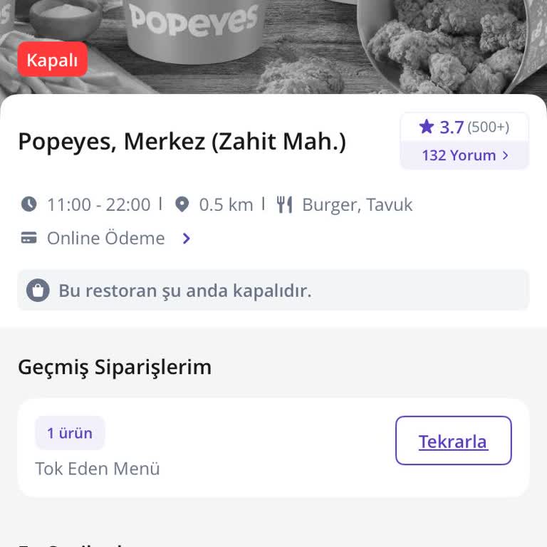 Popeyes Para İademi Alamadım