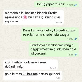 Elbise Siparişim Bir Ay Geçmesine Rağmen Düğüne Yetişmedi