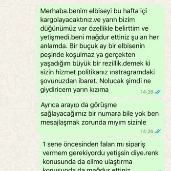 Elbise Siparişim Bir Ay Geçmesine Rağmen Düğüne Yetişmedi