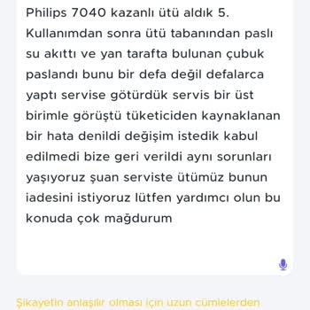 Aldığımız Ütü Sürekli Arızalanıyor Çözüm Bulamıyoruz