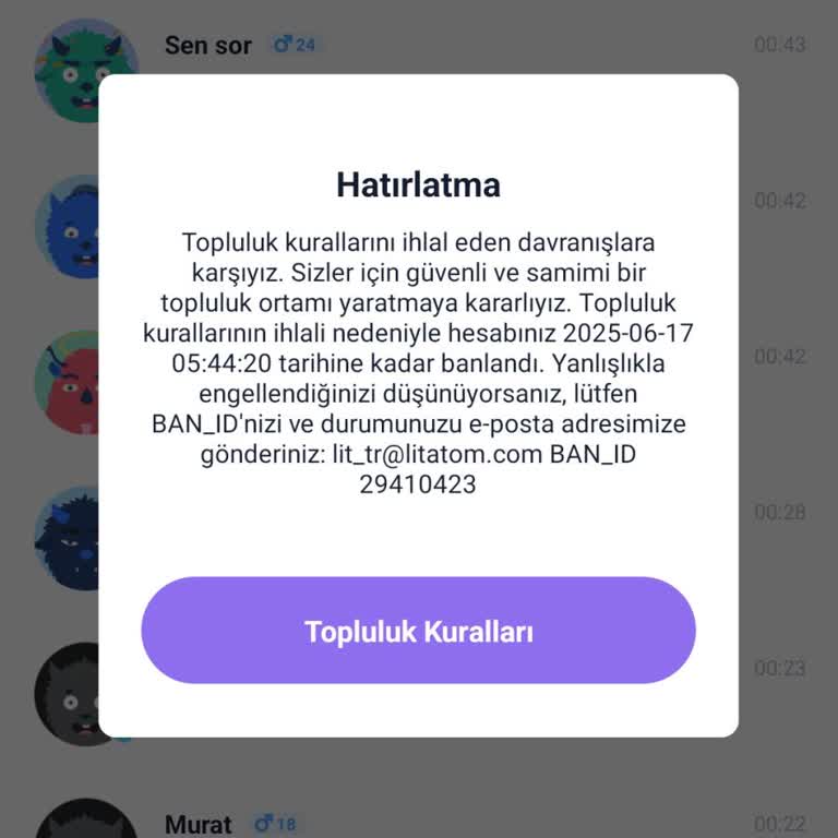 Sebepsiz Hesap Banı Nedeniyle Mağduriyet Yaşıyorum