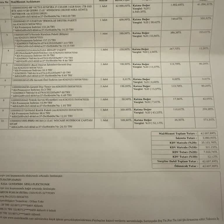 Onayım Olmadan Ek Ürün Ve Hizmet Ücreti Yansıtıldı