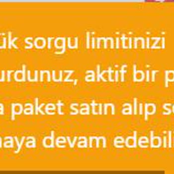 Satın Alınan Paketlerde Kota Sorunu Ve Çözüm Talebi