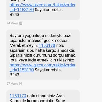 Gizce Kargom Bir Aydır Teslim Edilmedi, Müşteri Hizmeti Yetersiz